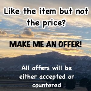 All reasonable offers made will be accepted or countered! ☺️